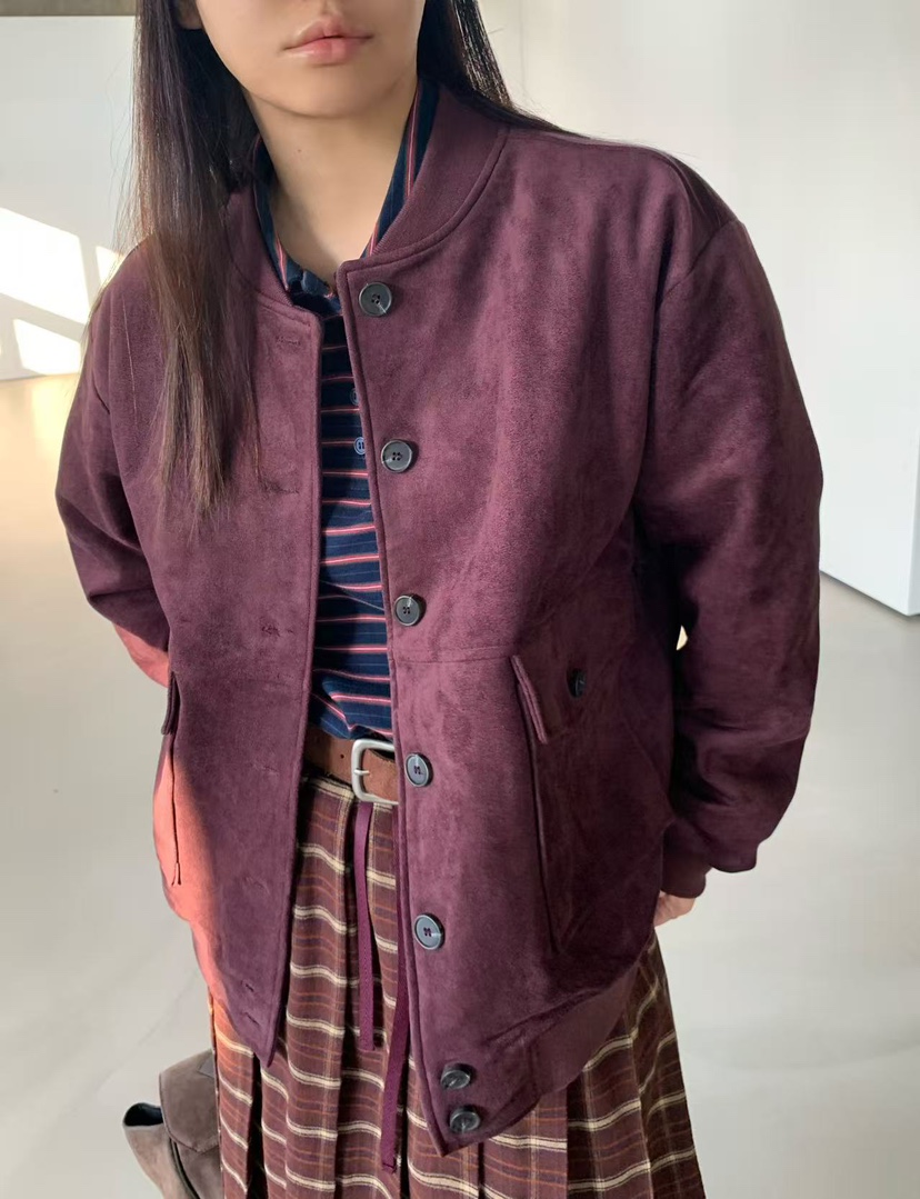 J CRANE-A韓國直郵㊣女士新品熱賣休閑25秋冬職業夾克麂皮J CRANE夾克圖色3