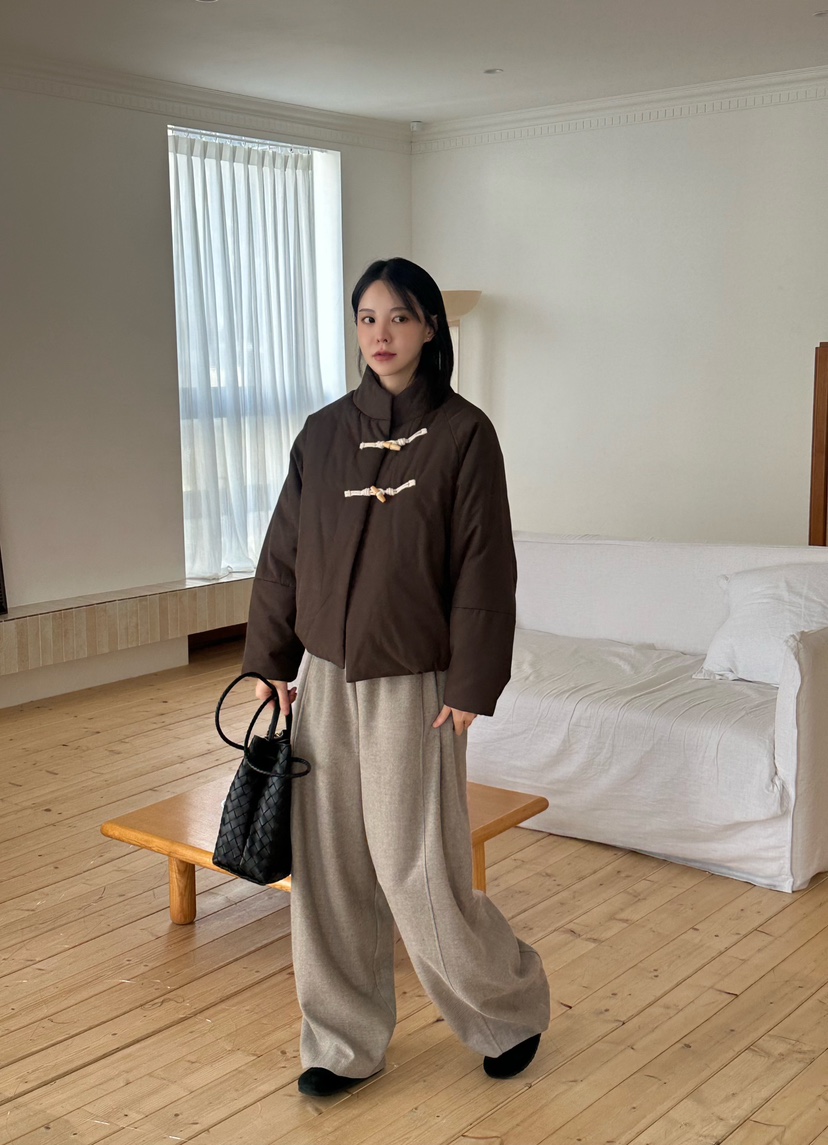 LE VASE東大門㊣代購女裝新品推薦真品熱賣休閑職業短款棉服LE VASE短款棉服