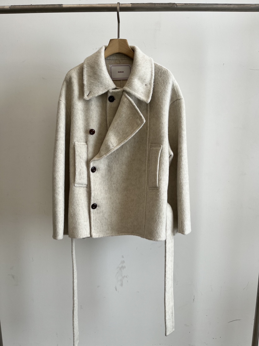 DARAK東大門㊣直郵女裝新品休閑真品推薦時尚短款大衣含腰帶DARAK短款大衣圖色1