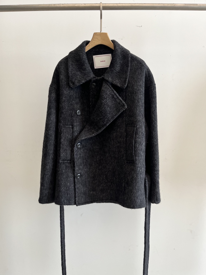 DARAK東大門㊣直郵女裝新品休閑真品推薦時尚短款大衣含腰帶DARAK短款大衣圖色2