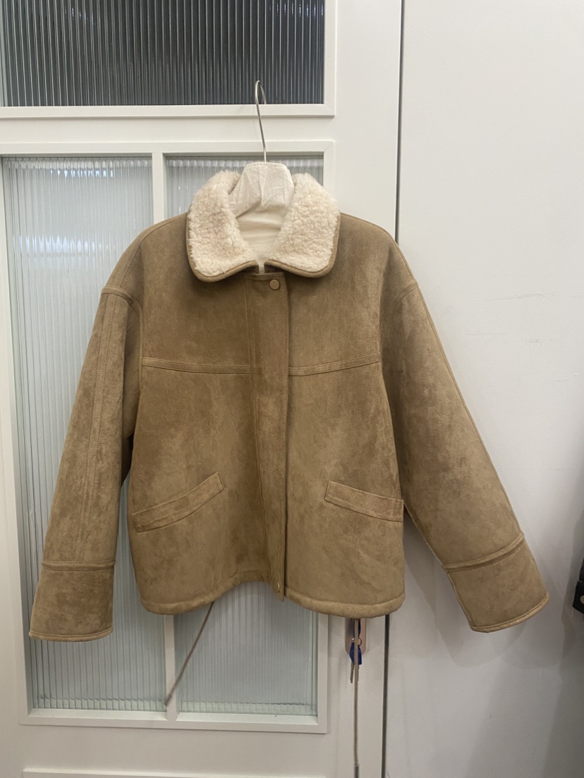 JADEMARKET東大門㊣實拍女裝新品熱賣推薦時尚休閑短款大衣JADE MARKET短款大衣圖色1