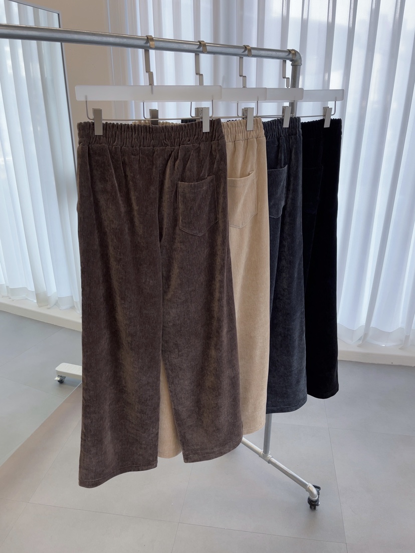 J CRANE-A東大門㊣代購女裝新品人氣休閑真品休閑褲天鵝絨J CRANE休閑褲