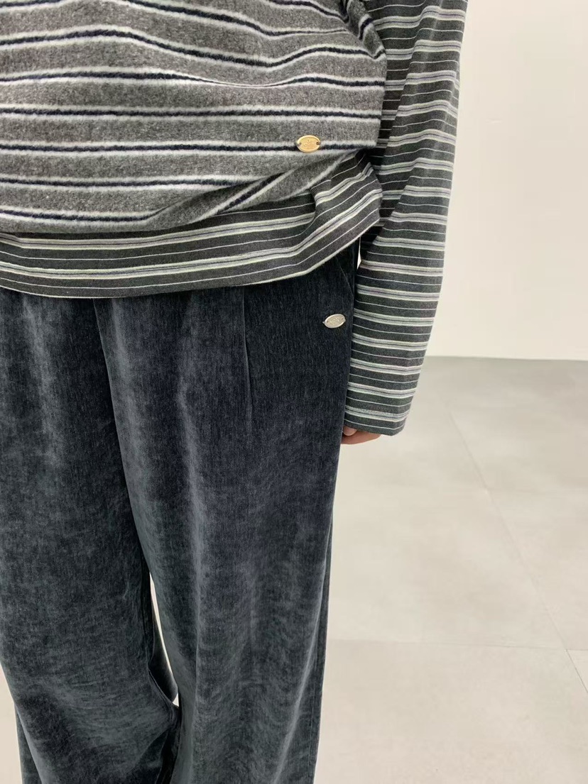 J CRANE-A東大門㊣代購女裝新品人氣休閑真品休閑褲天鵝絨J CRANE休閑褲