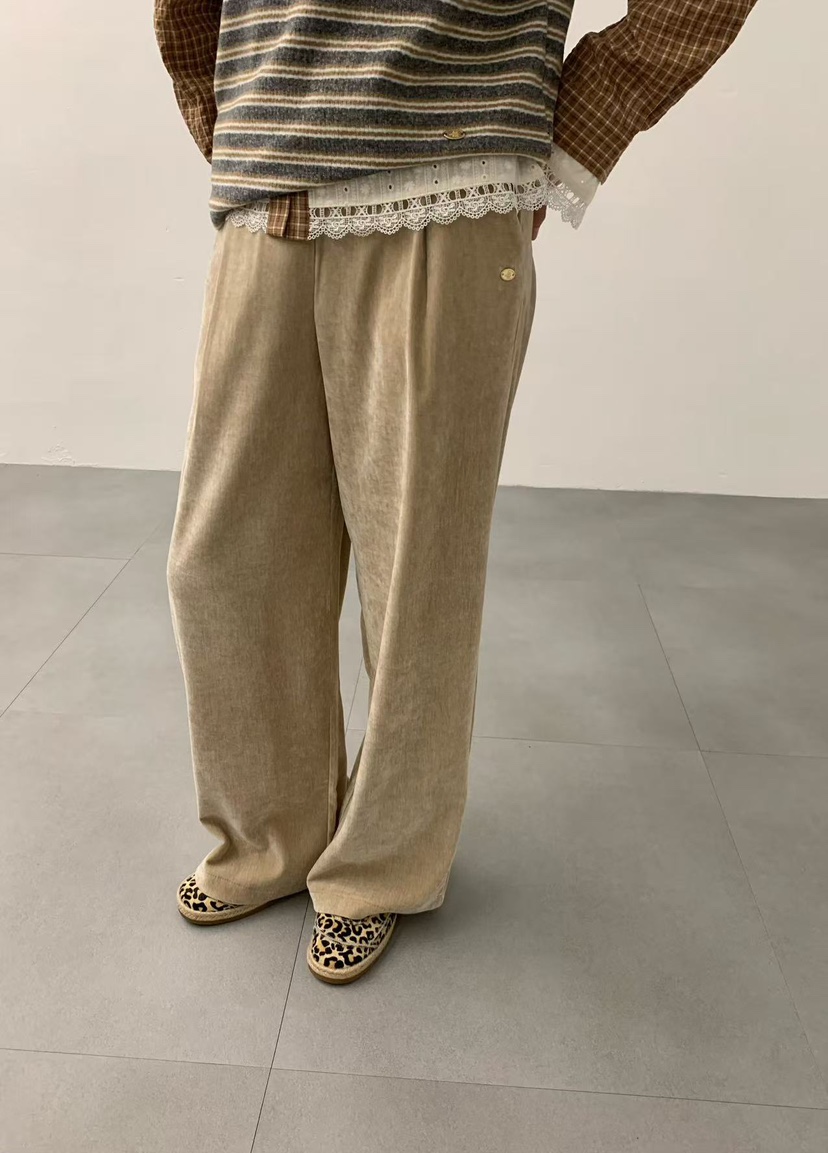 J CRANE-A東大門㊣代購女裝新品人氣休閑真品休閑褲天鵝絨J CRANE休閑褲