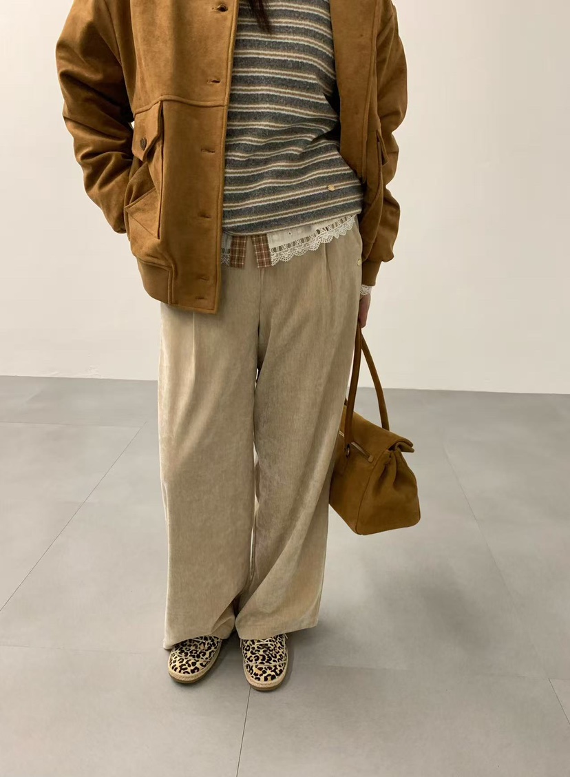 J CRANE-A東大門㊣代購女裝新品人氣休閑真品休閑褲天鵝絨J CRANE休閑褲