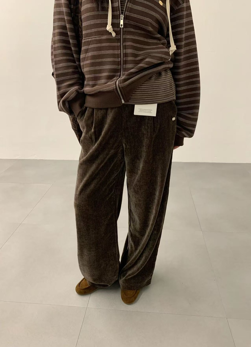 J CRANE-A東大門㊣代購女裝新品人氣休閑真品休閑褲天鵝絨J CRANE休閑褲