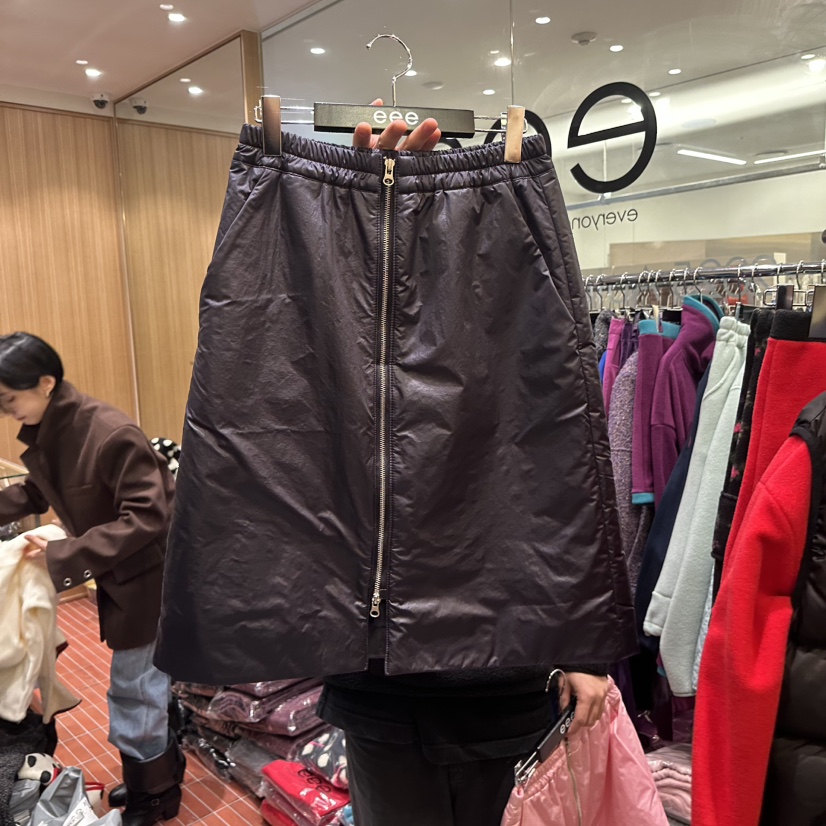 E/E/E韓國代購㊣女士新品休閑時尚真品人氣半身裙中短裙棉E/E/E半身裙/中短裙圖色2