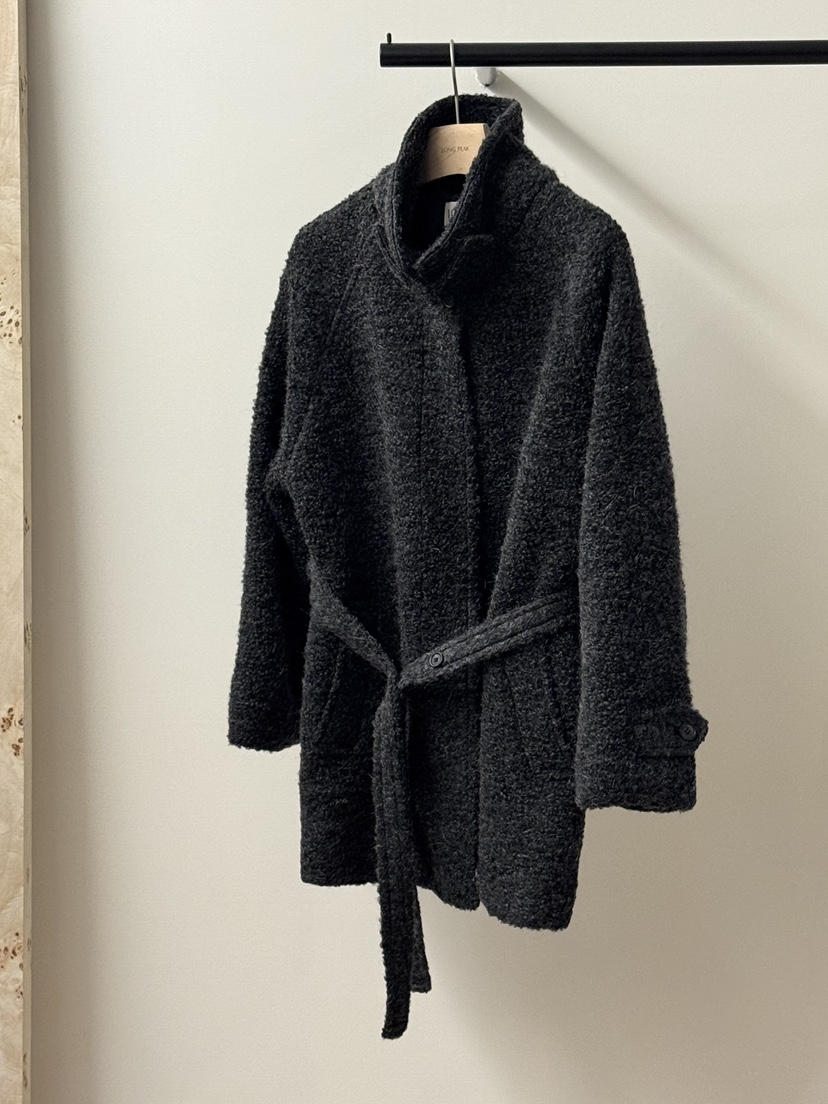 LONG PEAK韓國代購㊣女士新款熱賣推薦人氣中長款大衣含腰帶LONG PEAK中長款大衣圖色2