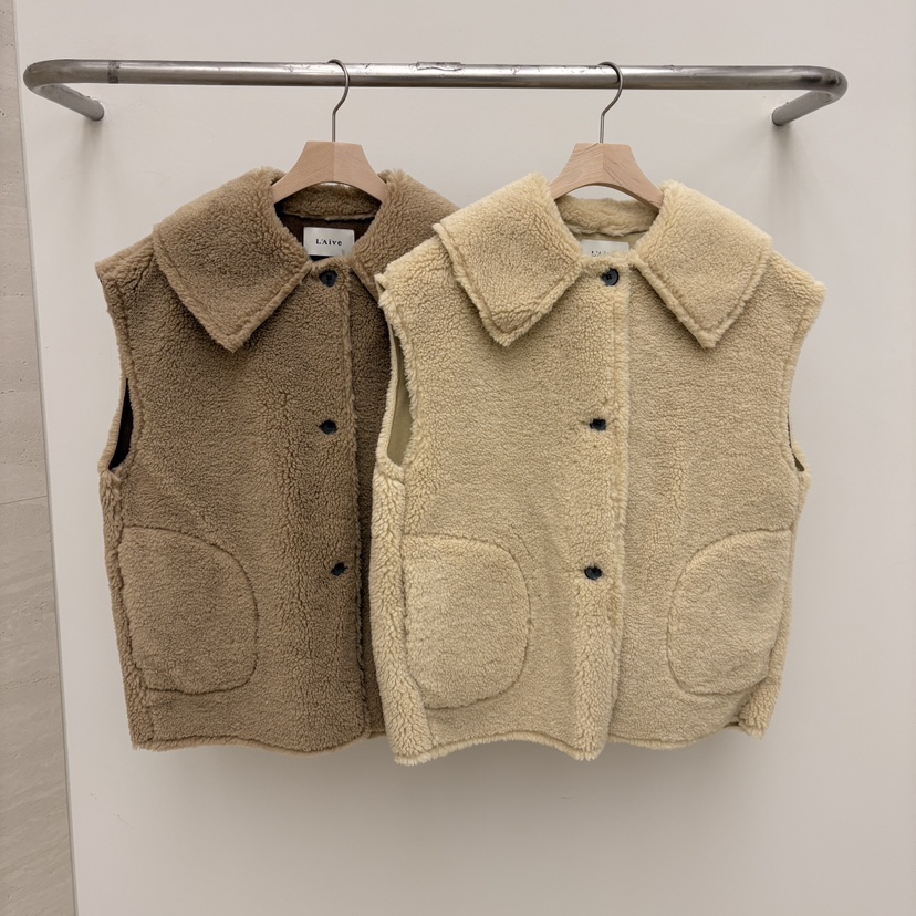 LAIVE東大門㊣直郵女裝新品熱賣時尚休閑真品25秋冬人氣馬甲LAIVE馬甲