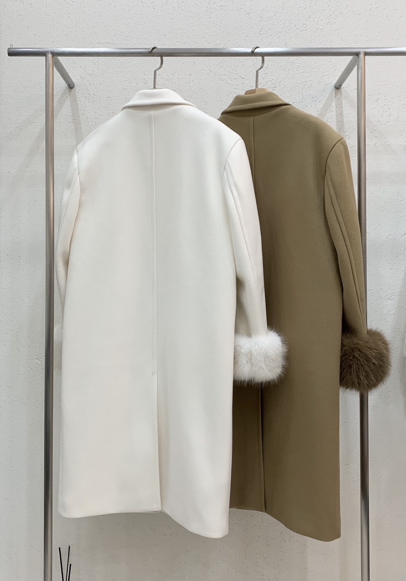 LIGHT AND SALT東大門㊣直郵女士新款休閑中長款大衣超長夾棉LIGHT AND SALT中長款大衣