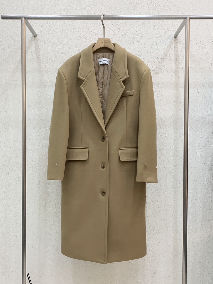 LIGHT AND SALT東大門㊣直郵女士新款休閑中長款大衣超長夾棉LIGHT AND SALT中長款大衣圖色2