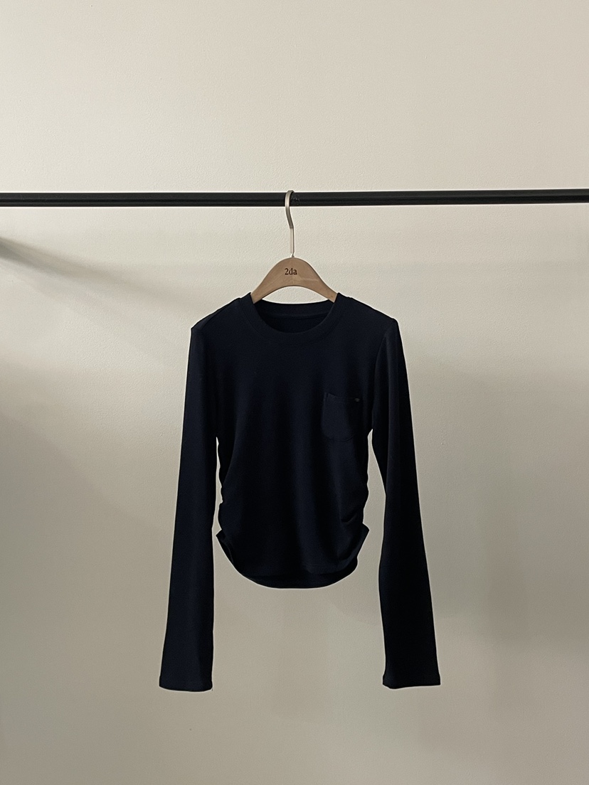2DA/DARIMI-P韓國代購㊣女裝新款熱賣真品推薦職業長袖T恤2DA/DARIMI-P長袖T恤圖色4深藍色
