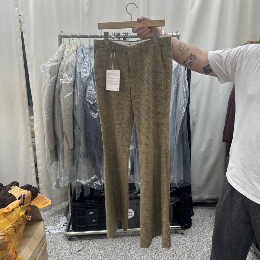 ONEBYTWO韓國代購㊣女士新款25秋冬人氣時尚真品休閑褲喇叭ONE BY TWO休閑褲圖色1