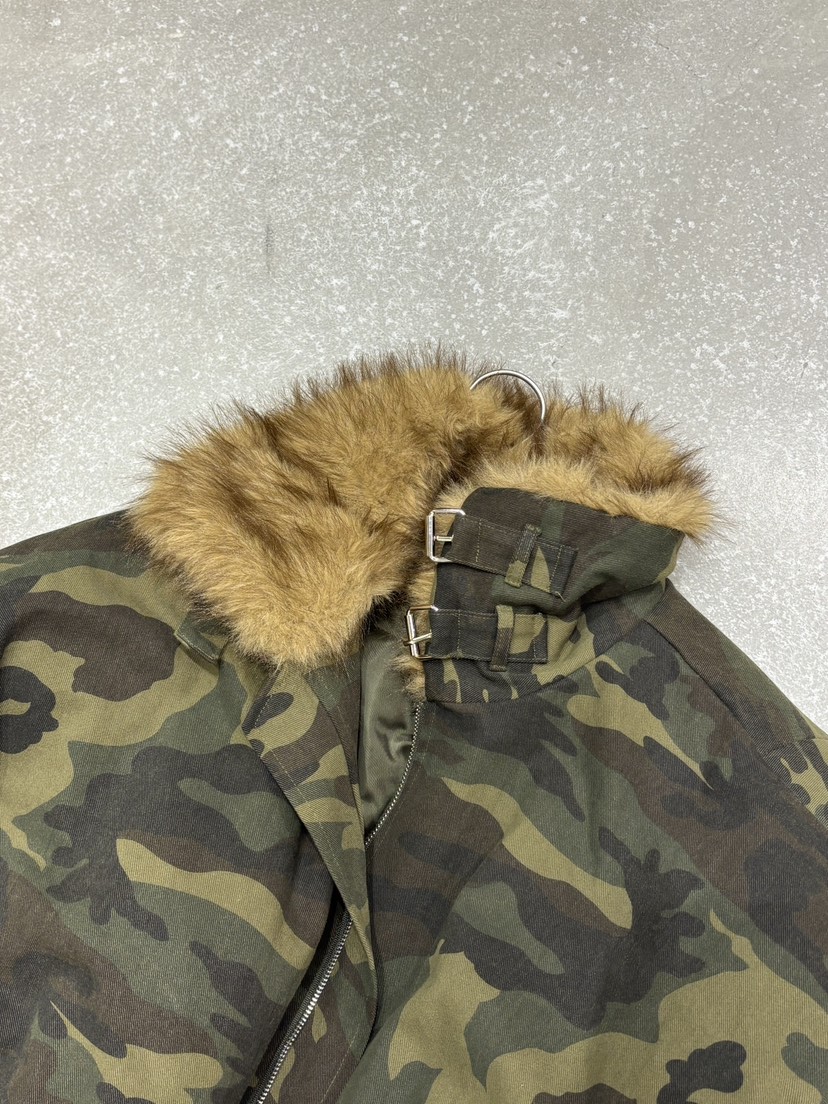 OKIE韓國代購㊣女裝新品人氣時尚25秋冬休閑推薦夾克毛皮迷彩OKIE夾克