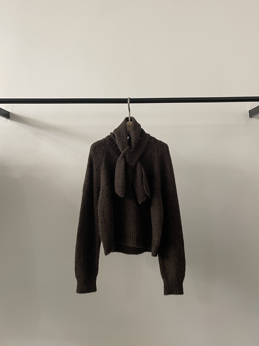 2DA/DARIMI-P韓國代購㊣女裝新款真品休閑套裝含圍巾兩件套2DA/DARIMI-P套裝圖色3棕色