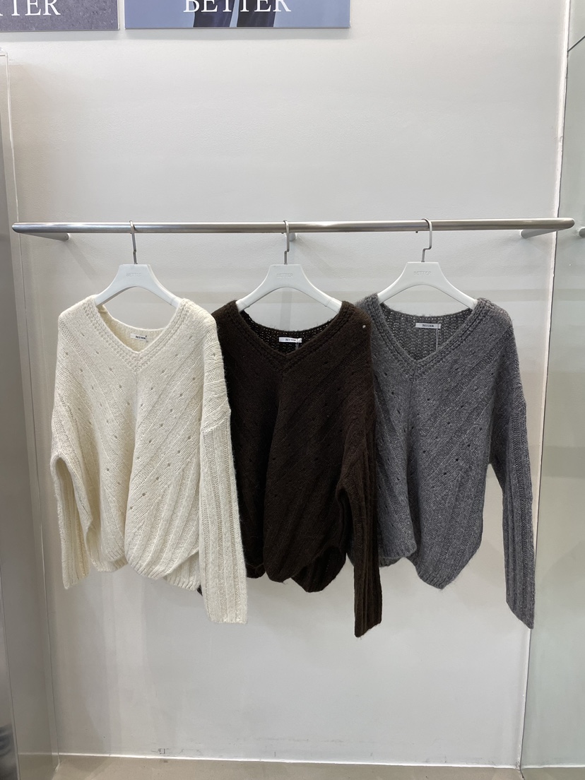BETTER韓國直郵㊣女士新款25秋冬休閑人氣職業時尚熱賣針織衫BETTER針織衫