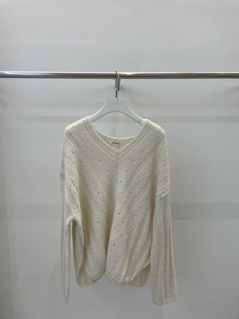 BETTER韓國直郵㊣女士新款25秋冬休閑人氣職業時尚熱賣針織衫BETTER針織衫圖色1