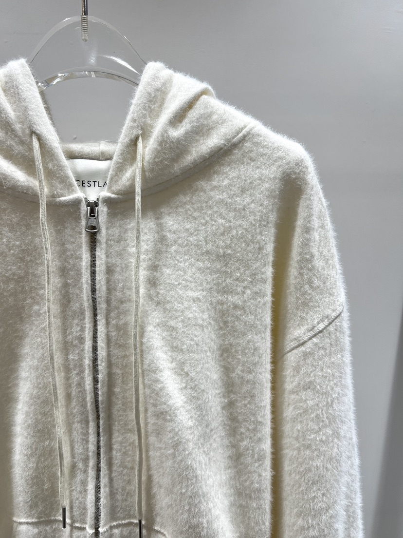 CESTLAVIE東大門㊣代購女裝新品25秋冬人氣夾克連帽拉鏈衫羊毛CESTLAVIE夾克