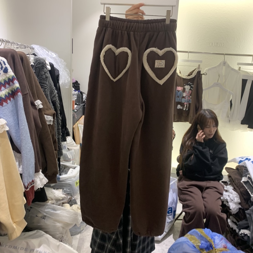 TYCHE東大門㊣代購女裝新品真品休閑熱賣25秋冬休閑褲口袋加絨TYCHE休閑褲