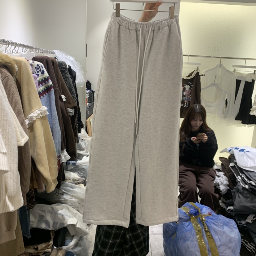 TYCHE東大門㊣代購女裝新品真品休閑熱賣25秋冬休閑褲口袋加絨TYCHE休閑褲圖色1