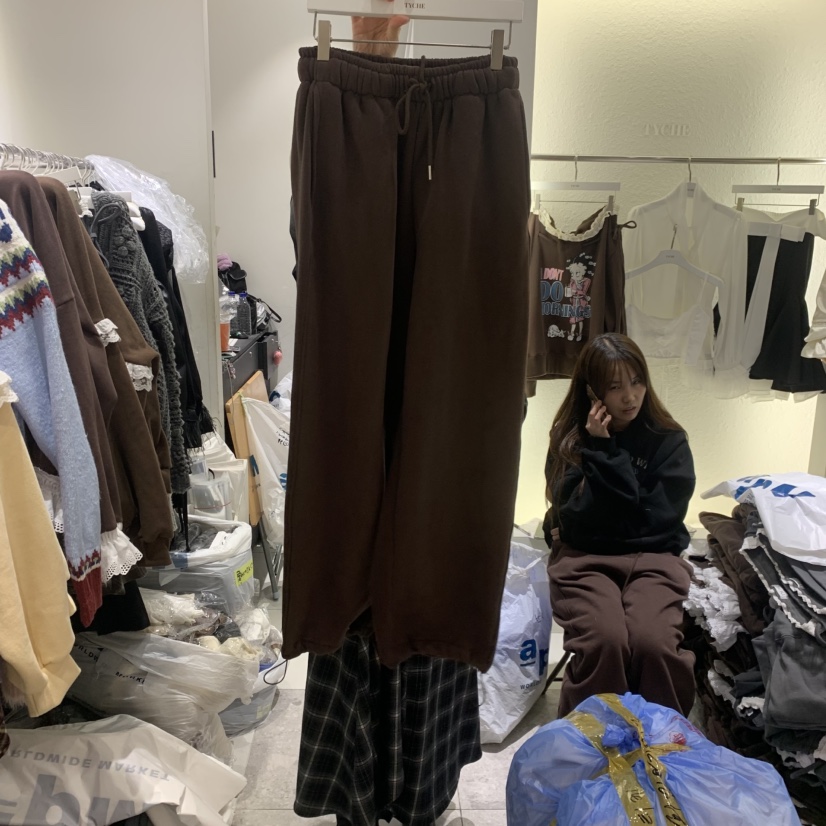 TYCHE東大門㊣代購女裝新品真品休閑熱賣25秋冬休閑褲口袋加絨TYCHE休閑褲圖色2