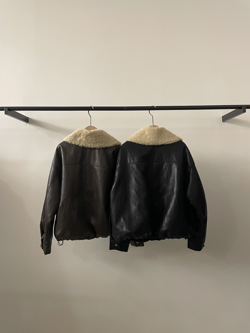 2DA/DARIMI-P韓國代購㊣女裝新品熱賣時尚真品人氣25秋冬皮衣2DA/DARIMI-P皮衣