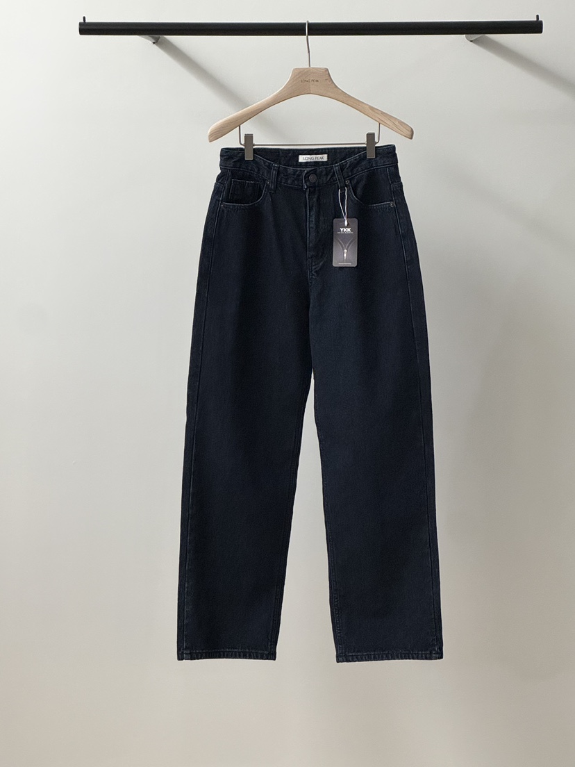 LONG PEAK東大門㊣代購女士新款25秋冬人氣牛仔褲加絨羊毛LONG PEAK牛仔褲圖色1