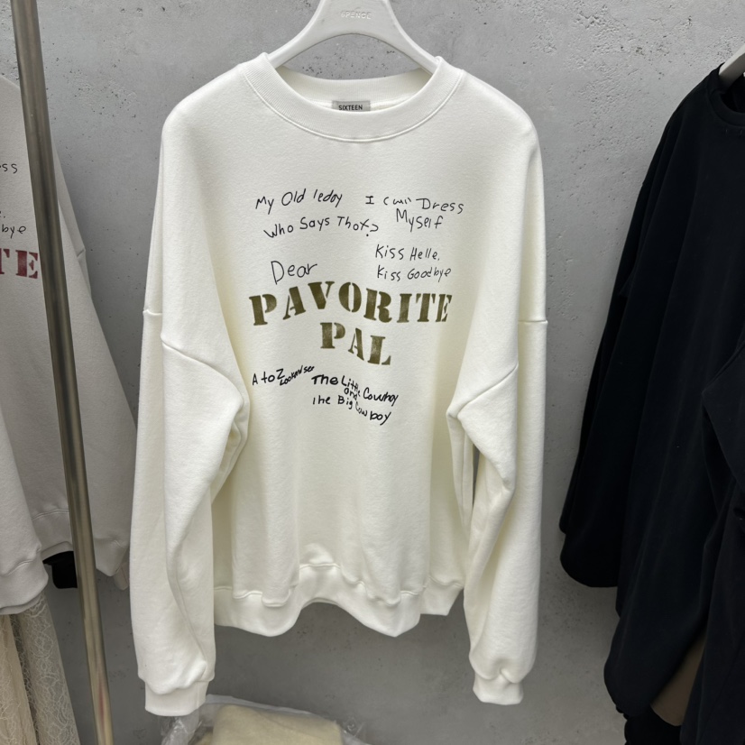 SIXTEEN東大門㊣代購女裝新款推薦25秋冬人氣時尚職業休閑衛衣SIXTEEN衛衣圖色1