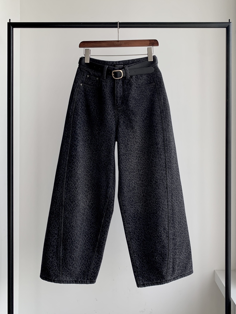 DAVICHI韓國代購㊣女士新款職業真品推薦25秋冬牛仔褲含隨機腰帶DAVICHI牛仔褲圖色1