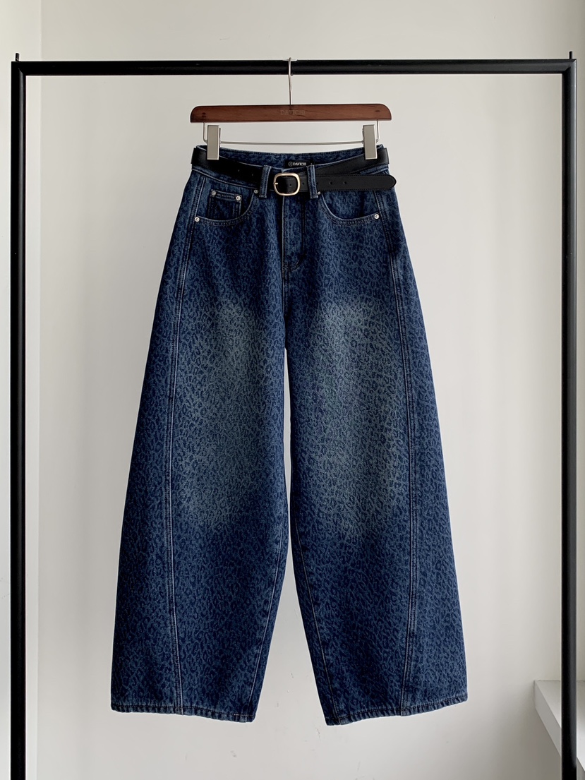 DAVICHI韓國代購㊣女士新款職業真品推薦25秋冬牛仔褲含隨機腰帶DAVICHI牛仔褲圖色2