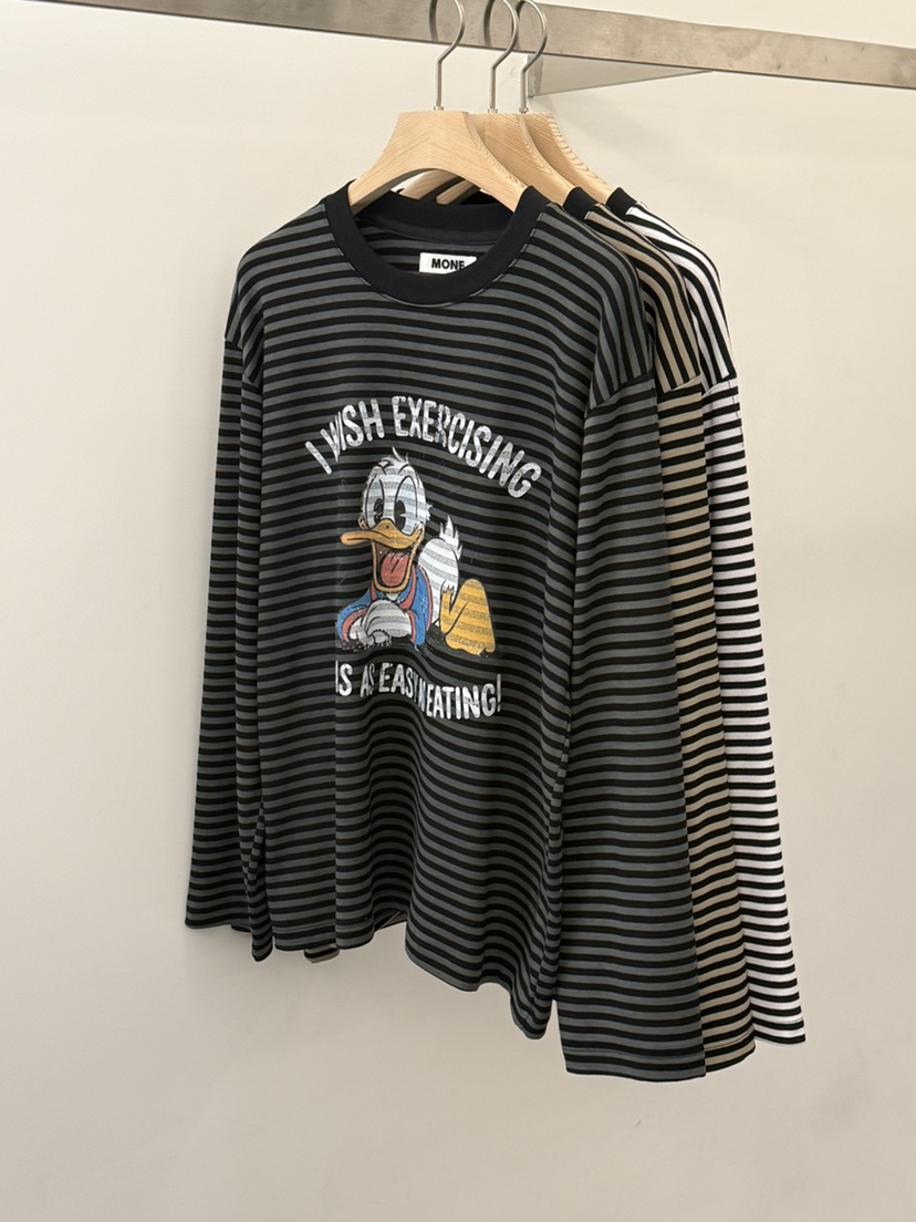 MONE-A韓國直郵㊣女裝新品人氣職業真品推薦休閑長袖T恤鴨MONE-A長袖T恤