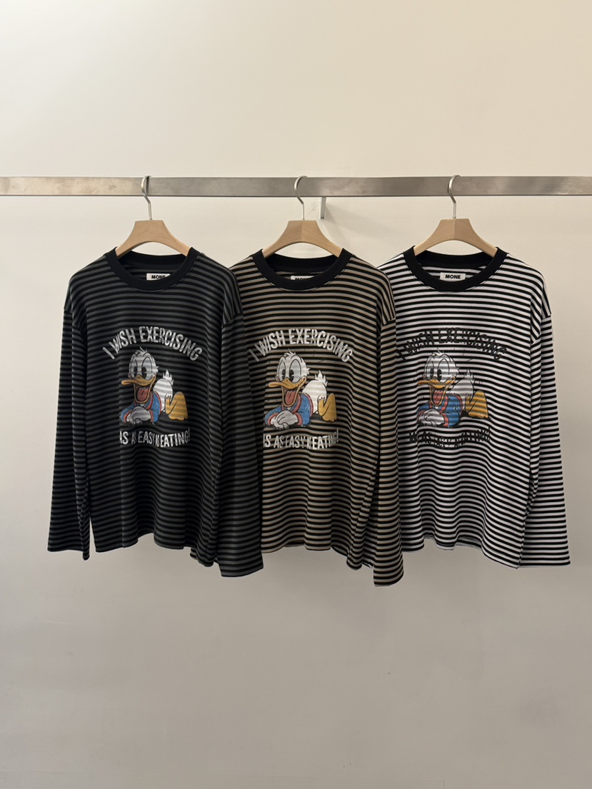 MONE-A韓國直郵㊣女裝新品人氣職業真品推薦休閑長袖T恤鴨MONE-A長袖T恤