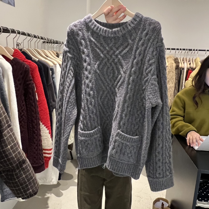 PLATE東大門㊣直郵女裝新款職業真品25秋冬熱賣休閑時尚毛衣PLATE毛衣圖色1