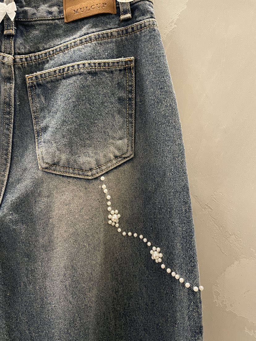 MULCUP韓國直郵㊣女裝新品人氣休閑真品推薦熱賣時尚牛仔褲MULCUP牛仔褲