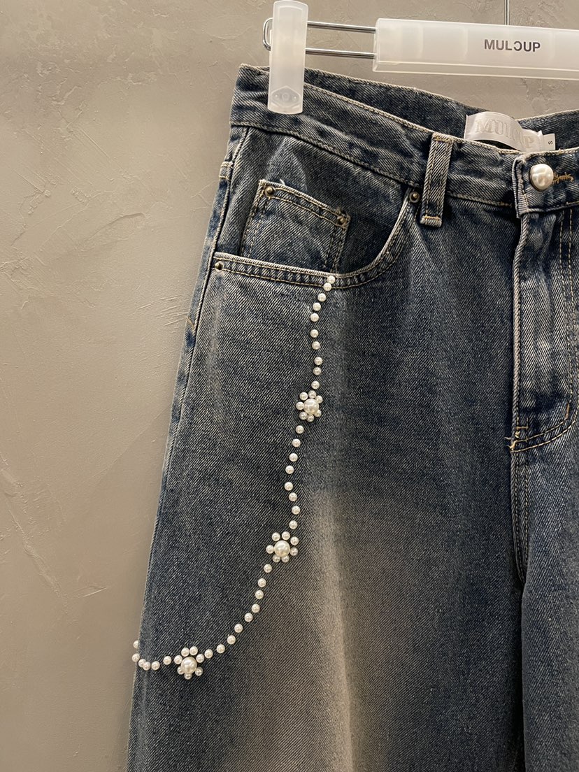 MULCUP韓國直郵㊣女裝新品人氣休閑真品推薦熱賣時尚牛仔褲MULCUP牛仔褲