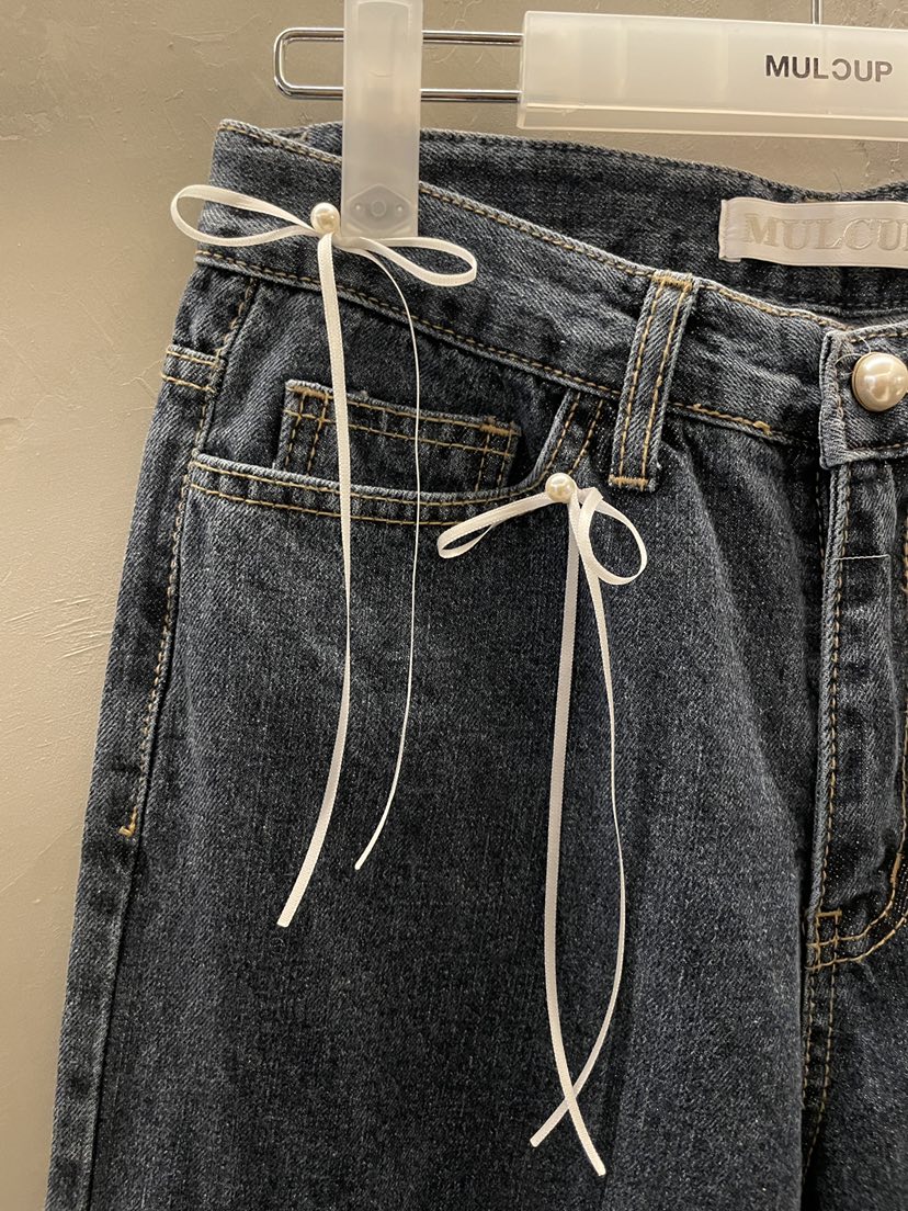 MULCUP東大門㊣實拍女士新款時尚職業推薦25秋冬真品牛仔褲MULCUP牛仔褲