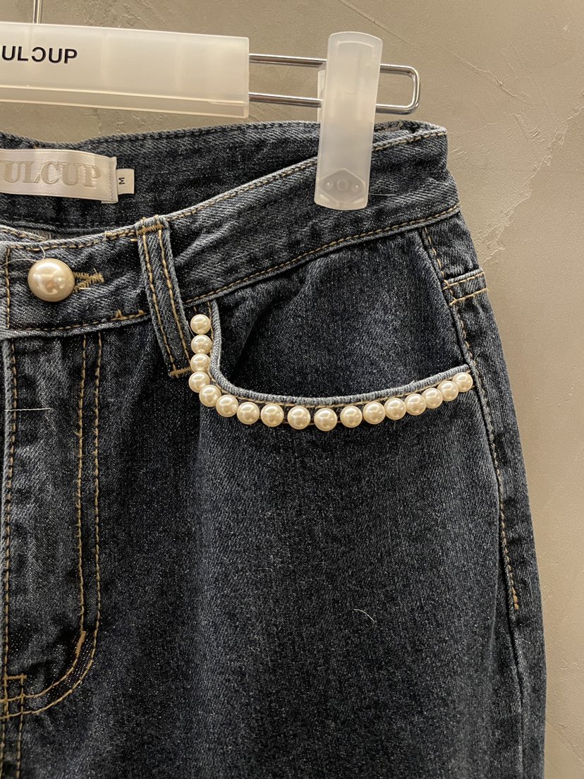 MULCUP東大門㊣實拍女士新款時尚職業推薦25秋冬真品牛仔褲MULCUP牛仔褲