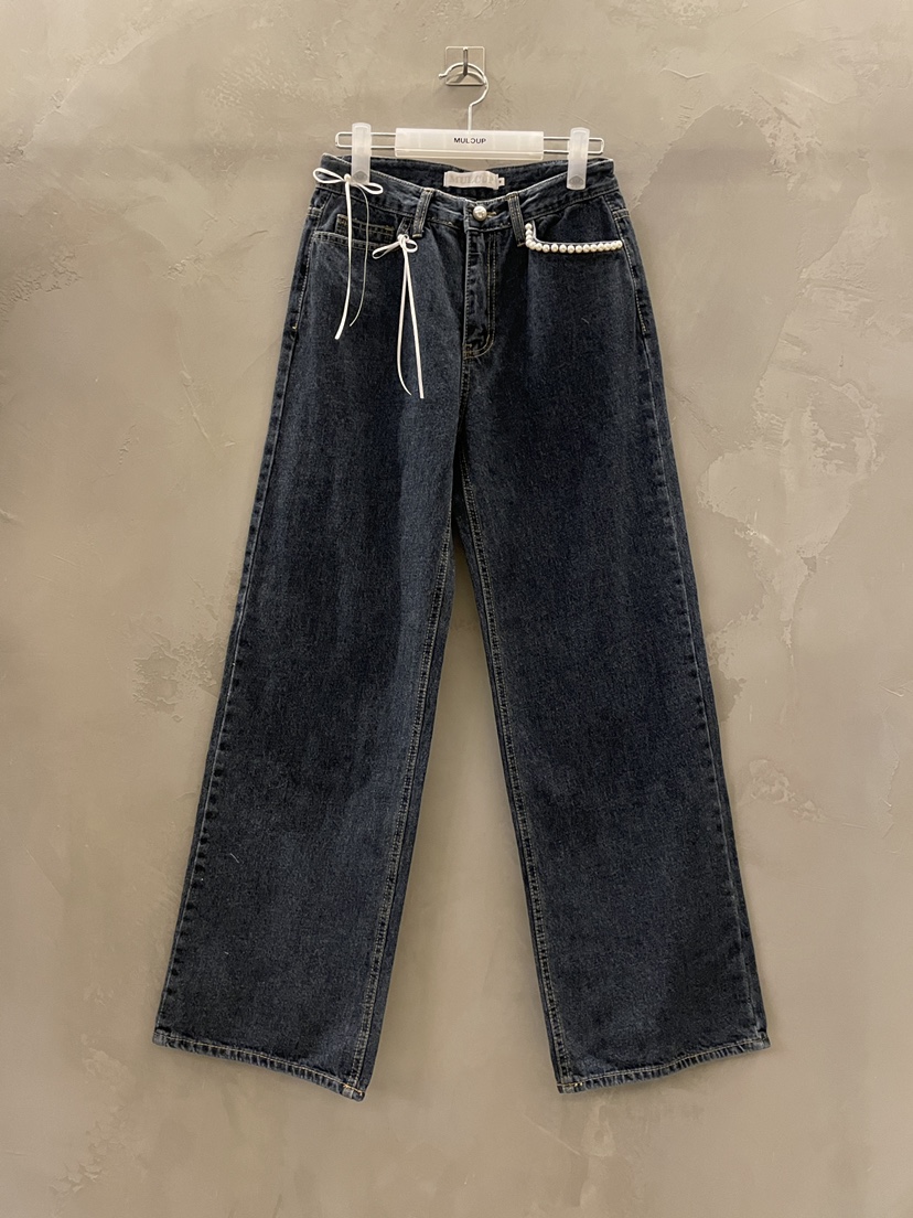 MULCUP東大門㊣實拍女士新款時尚職業推薦25秋冬真品牛仔褲MULCUP牛仔褲圖色1