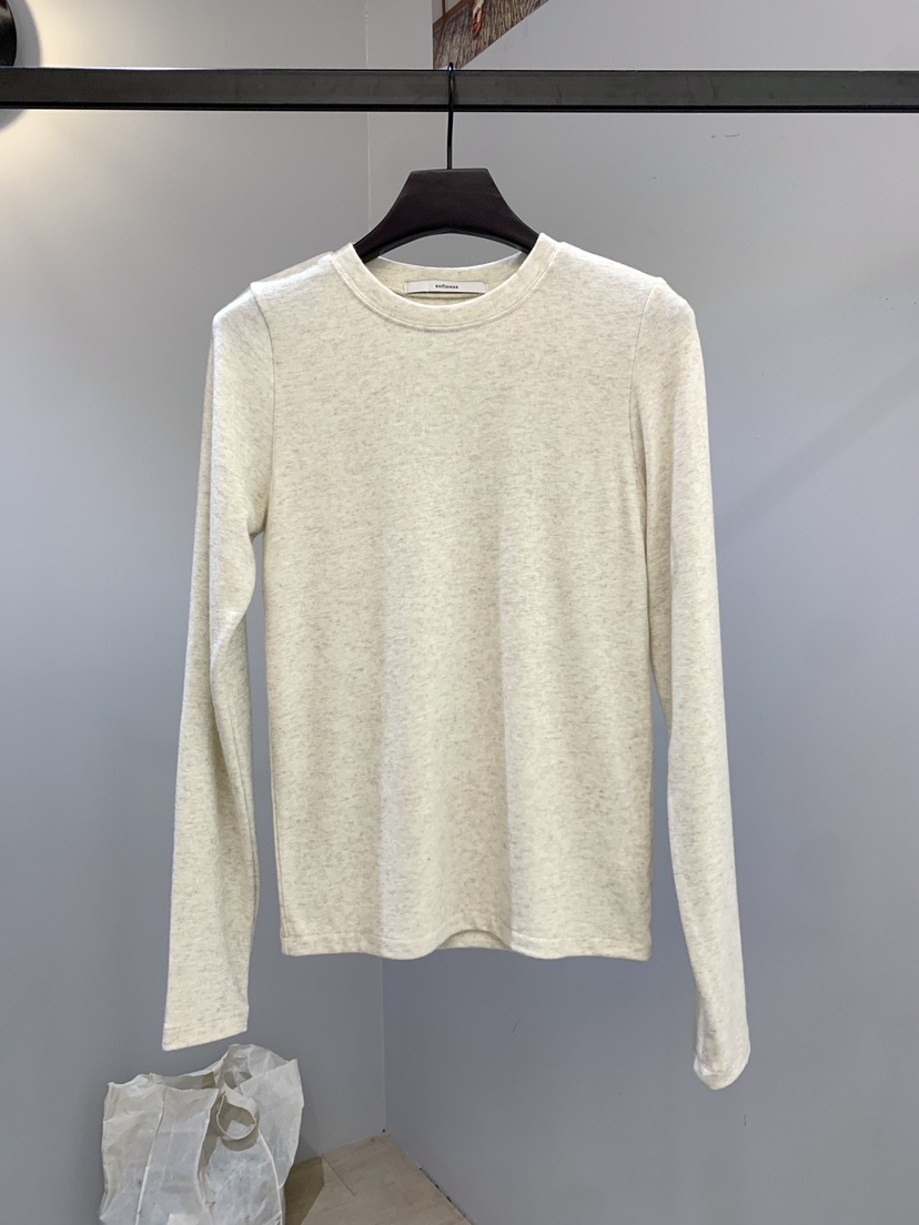 SOFTNESS東大門㊣直郵女士新款熱賣真品長袖T恤安哥拉羊毛保暖Softness/Cosmic長袖T恤圖色2米色