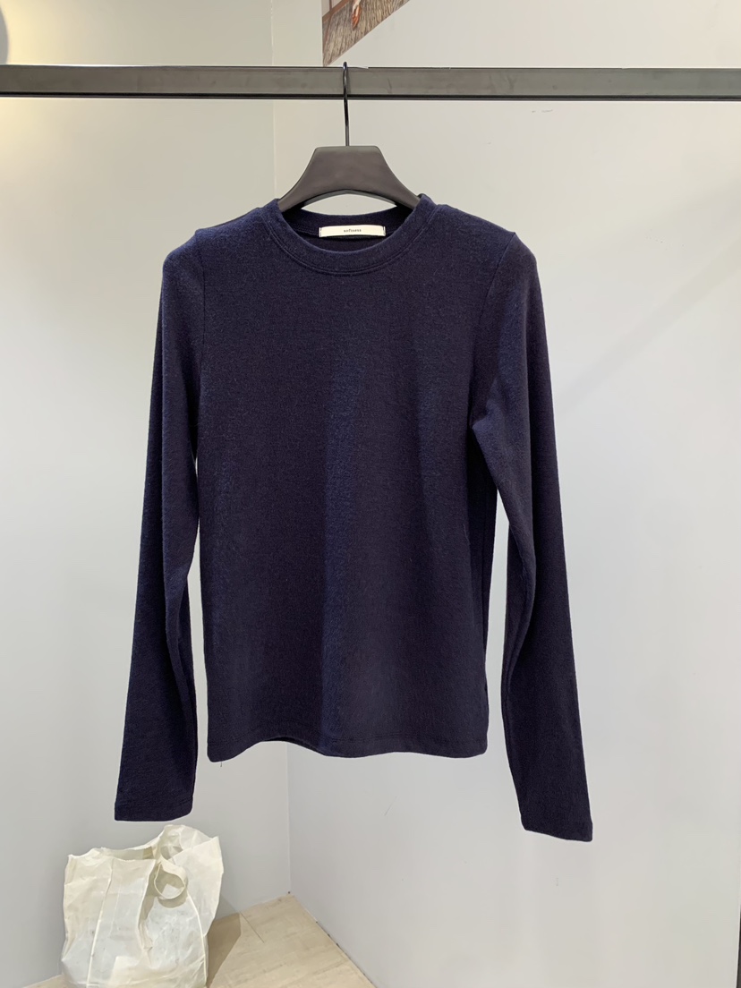 SOFTNESS東大門㊣直郵女士新款熱賣真品長袖T恤安哥拉羊毛保暖Softness/Cosmic長袖T恤圖色7紫色