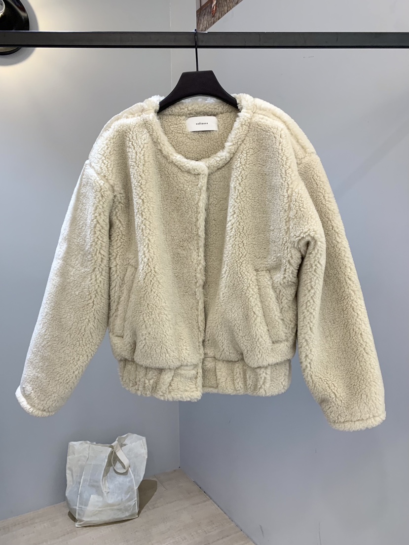 SOFTNESS韓國直郵㊣女裝新品推薦職業時尚真品25秋冬夾克羊毛Softness/Cosmic夾克圖色1