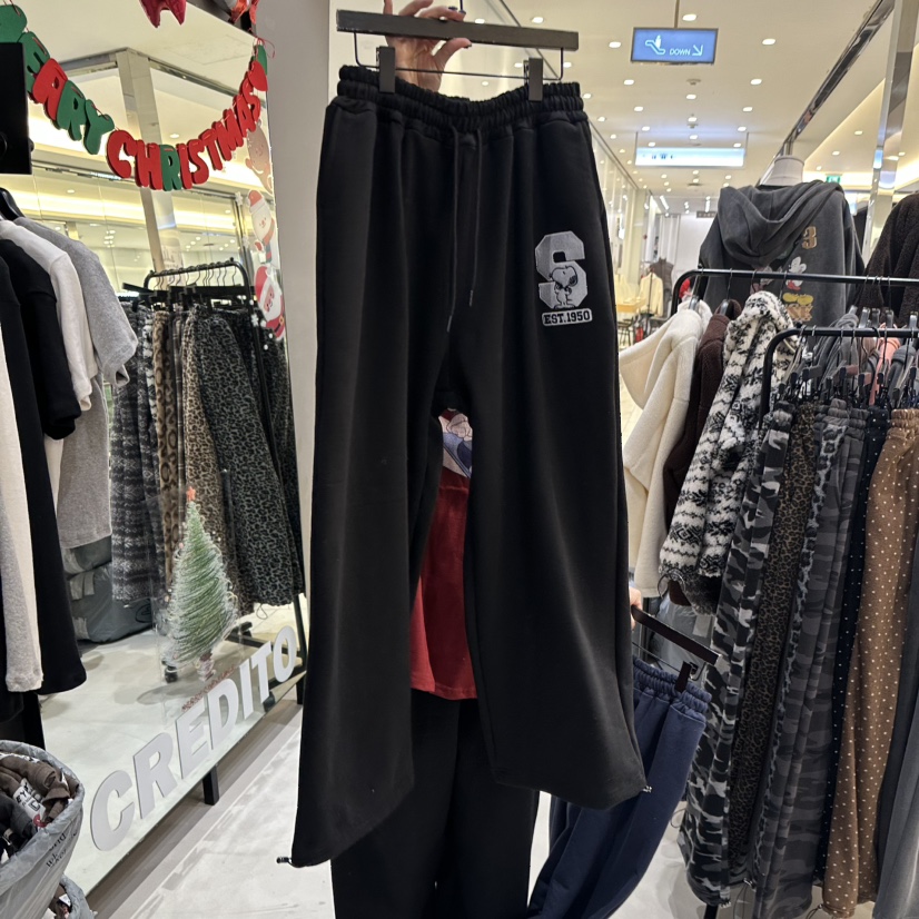 CREDITO東大門㊣代購女裝新款推薦人氣休閑真品休閑褲史努比CREDITO休閑褲圖色1