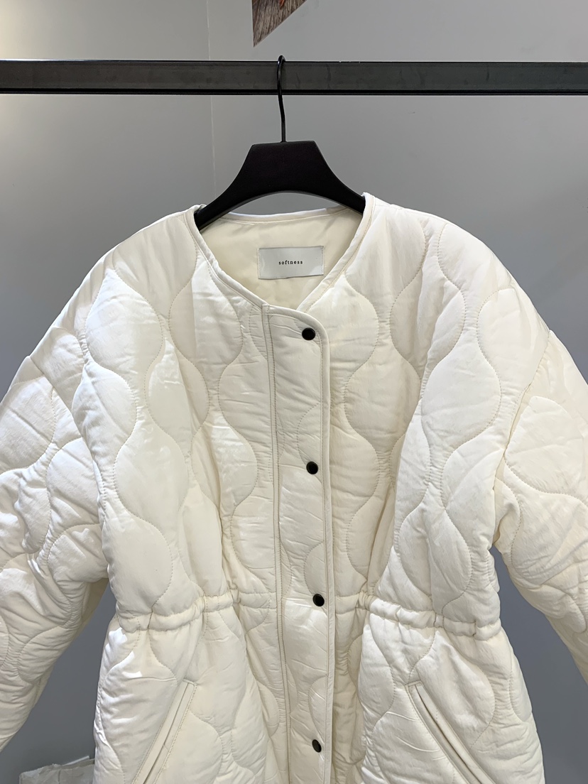 SOFTNESS東大門㊣直郵女裝新款25秋冬真品熱賣短款棉服絎縫Softness/Cosmic短款棉服