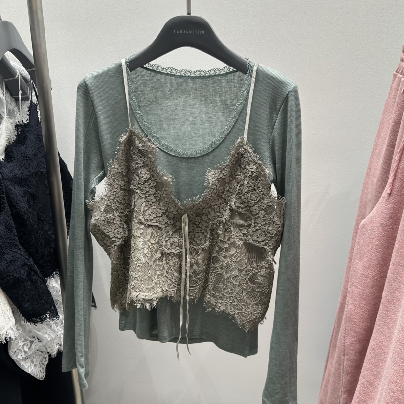 TARABY MOTION韓國代購㊣女裝新品熱賣吊帶背心不含內搭蕾絲TARABY MOTION吊帶/背心圖色3