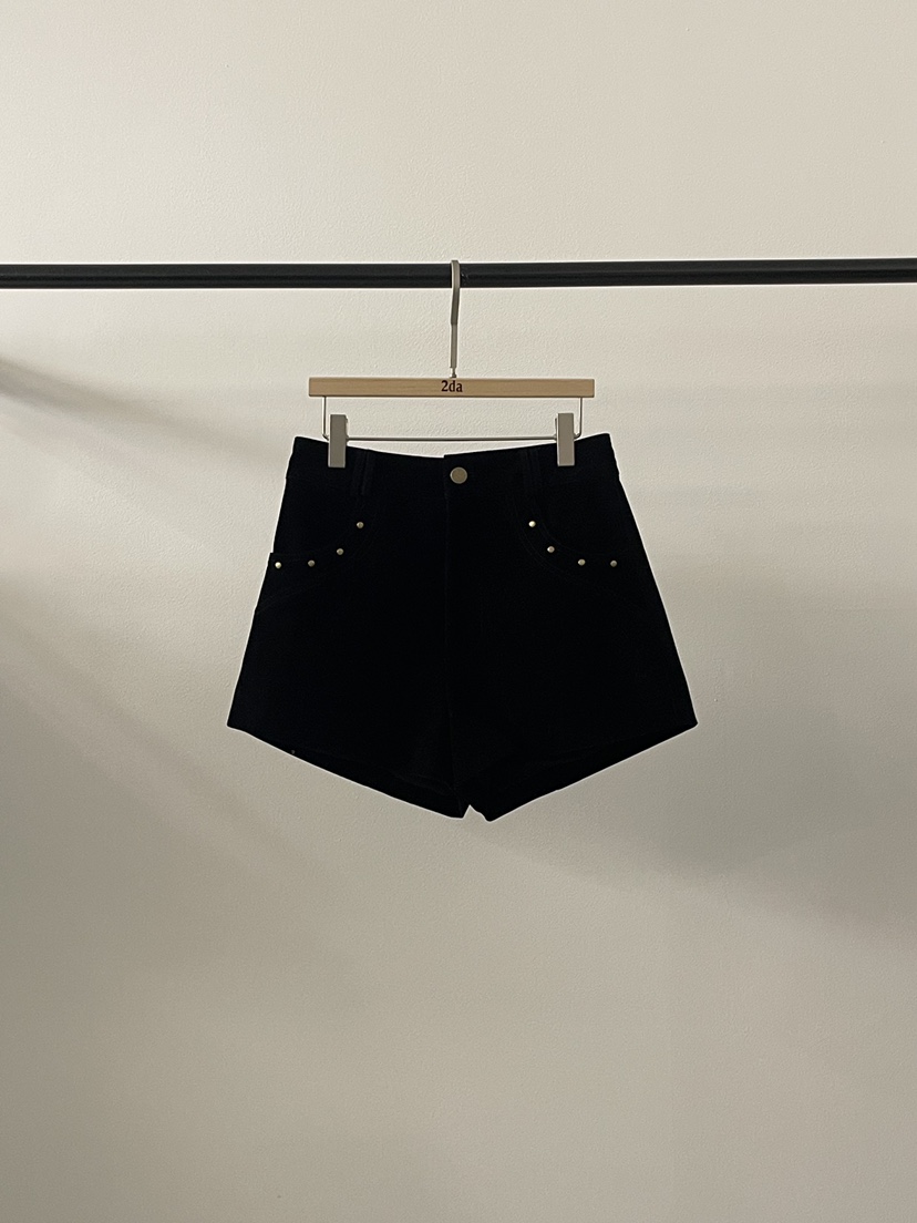 2DA/DARIMI-P東大門㊣代購女士新款真品推薦25秋冬熱賣短褲2DA/DARIMI-P短褲圖色2黑色
