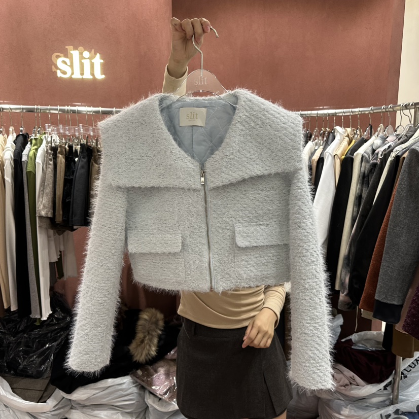SLIT東大門㊣實拍女士新品時尚人氣職業休閑25秋冬真品夾克SLIT夾克圖色2
