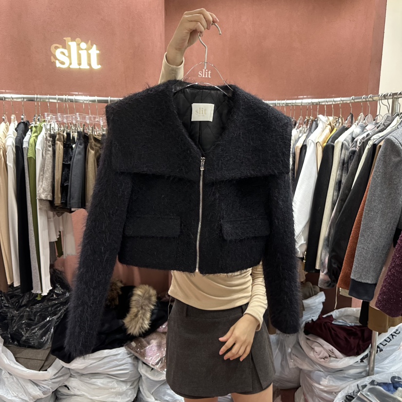 SLIT東大門㊣實拍女士新品時尚人氣職業休閑25秋冬真品夾克SLIT夾克圖色3