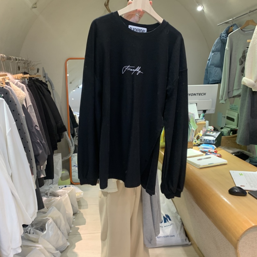 BLACKFRIDAY東大門㊣直郵女士新款職業熱賣真品休閑長袖T恤BLACK FRIDAY長袖T恤圖色3