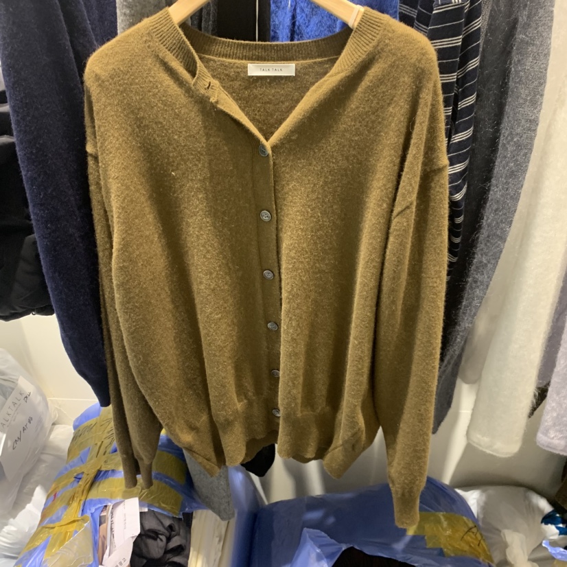 TALK TALK韓國直郵㊣女士新品職業25秋冬休閑針織衫開衫紐扣TALK TALK針織衫圖色1