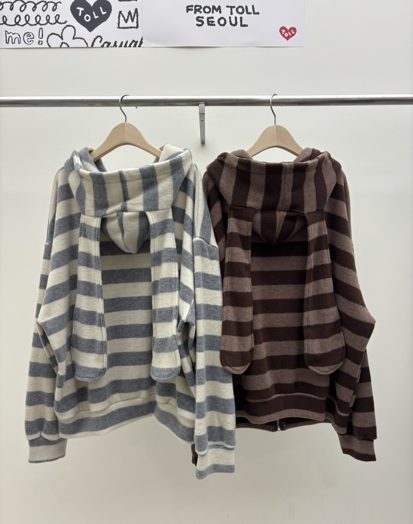 TOLL東大門㊣代購女裝新品職業時尚人氣夾克連帽衫兔子拉鏈TOLL夾克